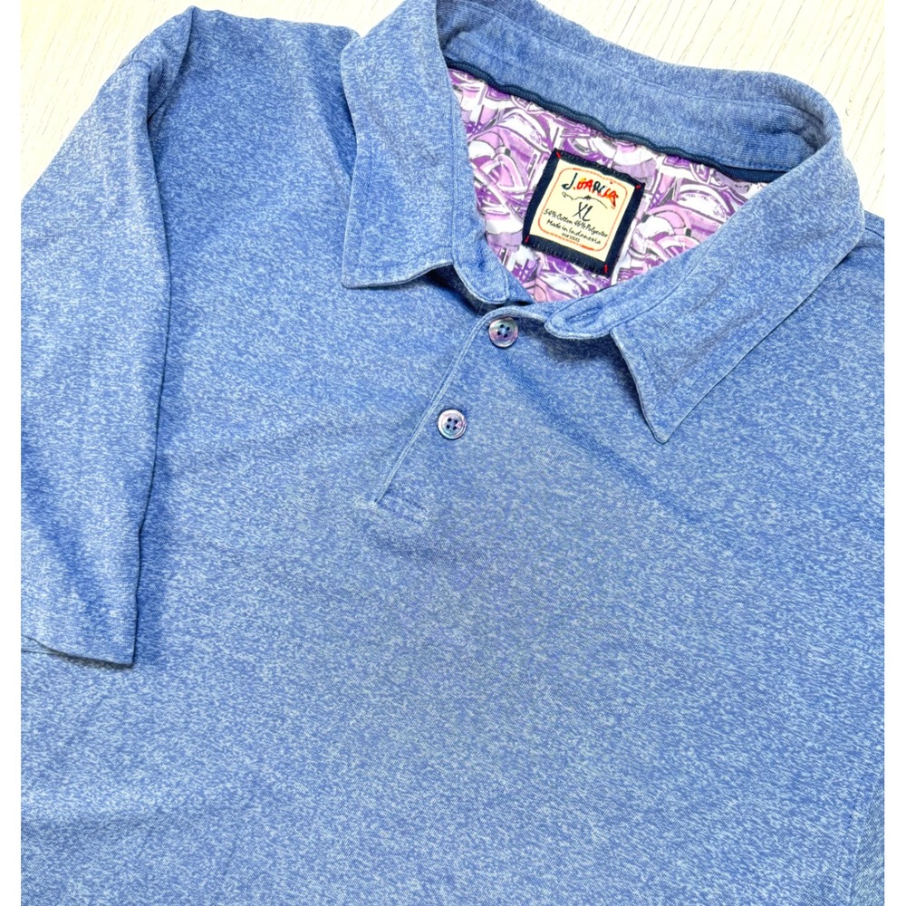 J. Garcia Polo Shirt Mens XL Blue Short Sleeve Jerry Garcia Art Lining